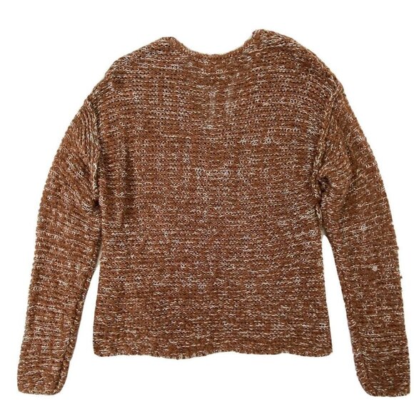Universal Thread Sweater Womens XS Pullover V Neck Oversized Nubby Knit Brown - Picture 2 of 8